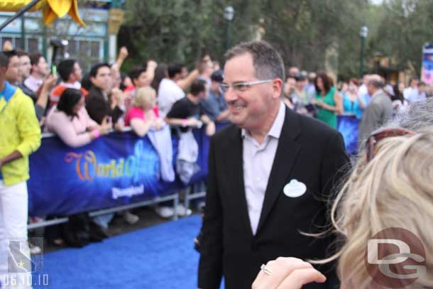 Most people did not stop in our area, here is George Kalogridis, the President of the Disneyland Resort going by.