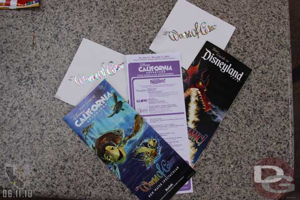 Had a few minutes so here are some shots of the new guidemaps (and some napkins they had for us).