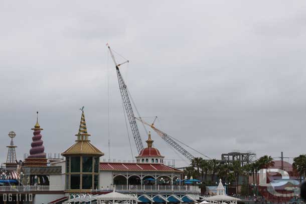 Forgot to mention there are now two cranes at Cars Land.