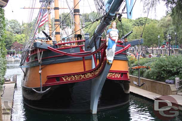 The Columbia pulling in for the evening (to get set up for Fantasmic)