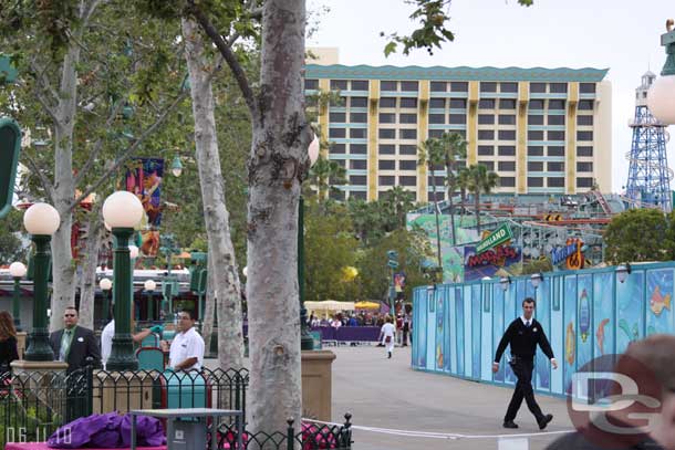 They were blocking off the walkway already.  So you had to walk all the way around the Pier to get to the Zephyr (or back).