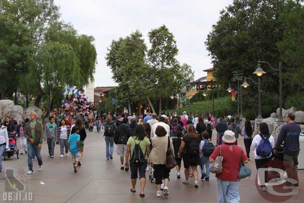 The masses heading for World of Color