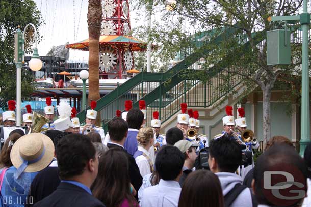 The Disneyland band was there and played throughout.