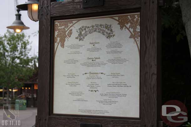 Something interesting here.  This menu was up on the left side (I forgot to take a picture, but the right sign was blank.. later in the day it was revered then eventually both were up)