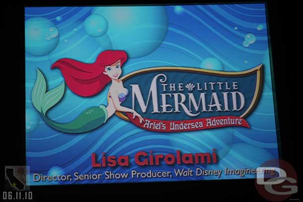 The final part of the presentation was on the Little Mermaid attraction.