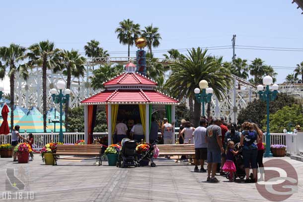 A new photo op.  They have re-used the Santa area for World of Color.  