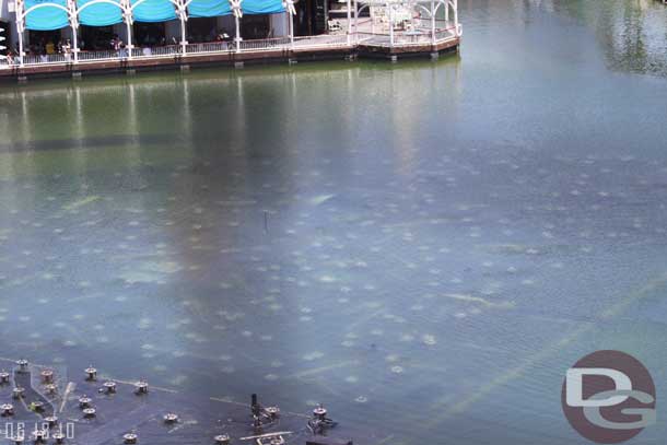 From the Fun Wheel you can still see the submerged platform.