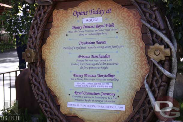 The Princess Faire is back to a full menu of offerings.