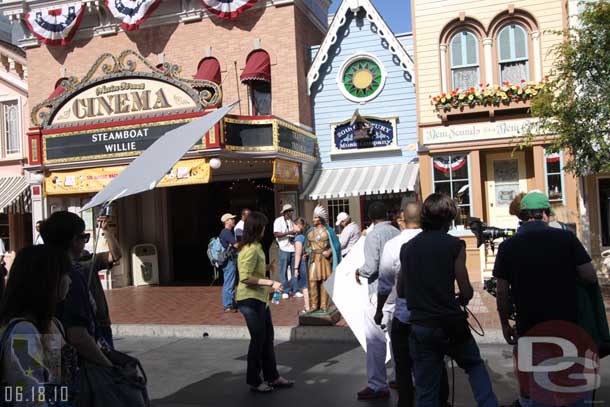 Some filming on Main Street.