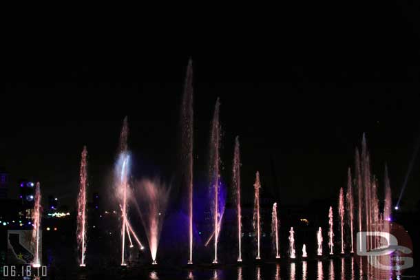 From this angle and distance the fountains were extremely impressive.