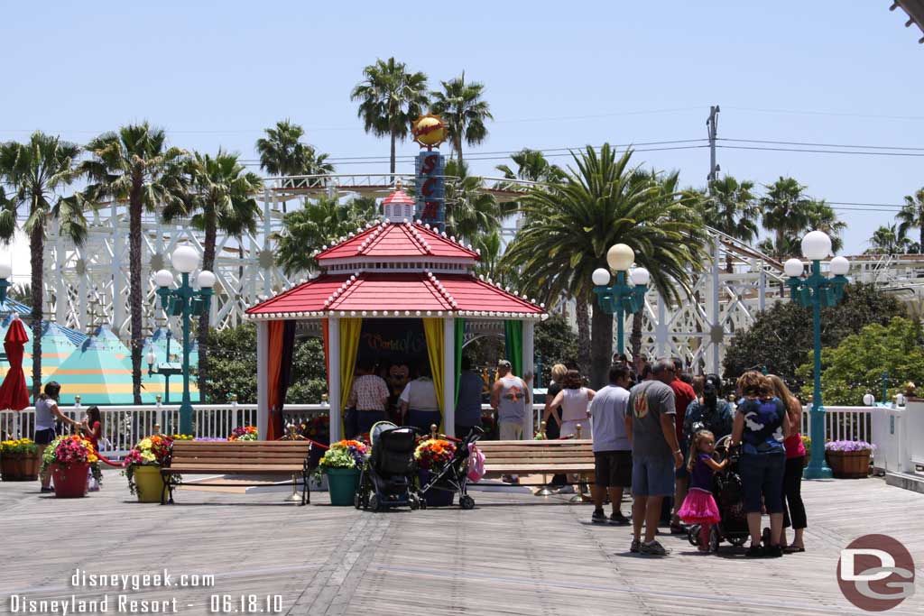 A new photo op.  They have re-used the Santa area for World of Color.  