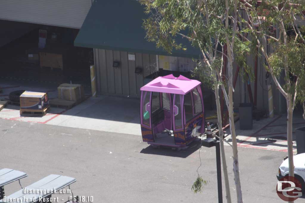 A Fun Wheel car backstage for some work.