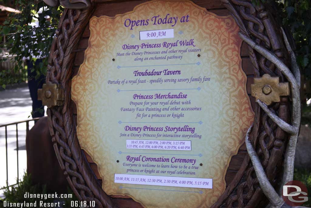 The Princess Faire is back to a full menu of offerings.