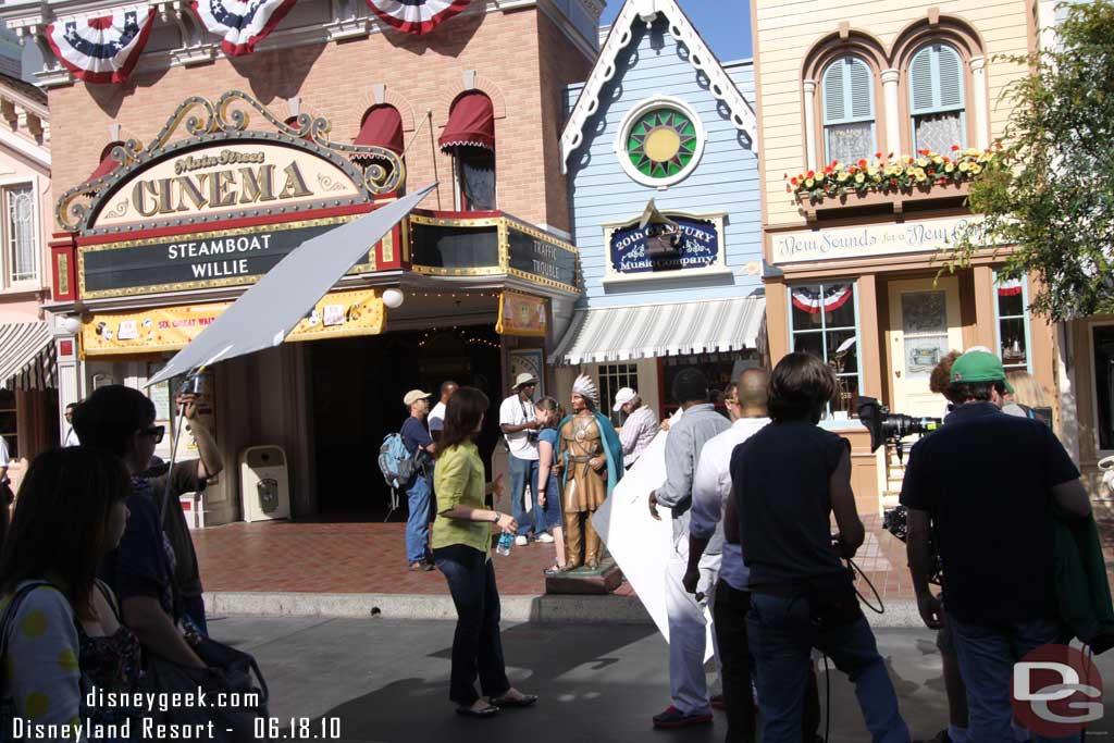 Some filming on Main Street.