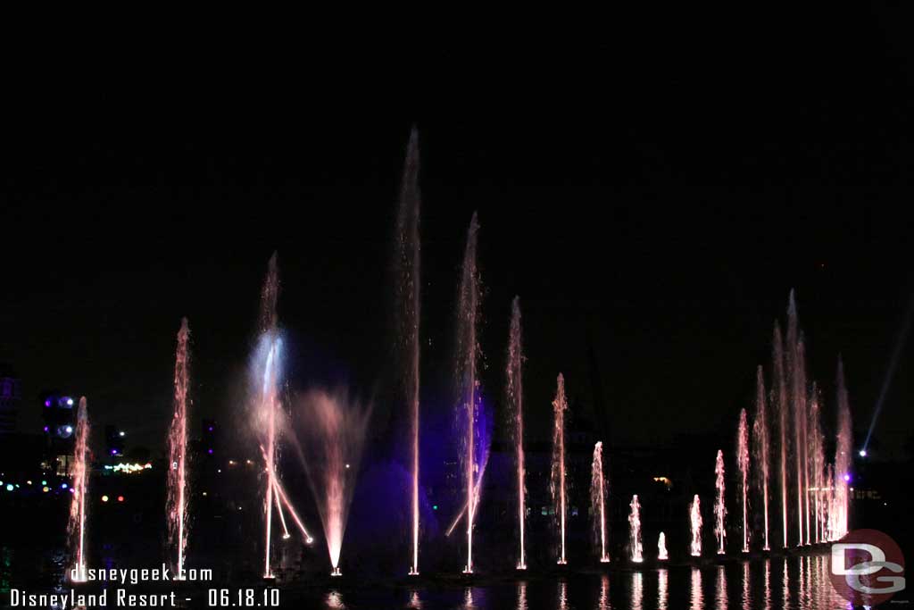 From this angle and distance the fountains were extremely impressive.