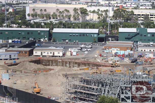 The hole on the left side, which I believe is for the Flying Tires attraction.