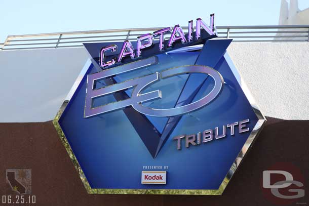 Walked by Captain EO to see if there was a crowd since Friday was the one year anniversary for Michael Jackson.