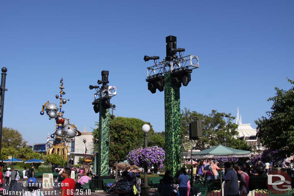 The grad nite lights were still up