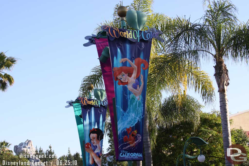 A couple shots of the banners between the parks.