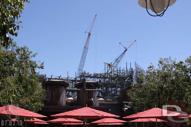 Cars Land from the Wharf area