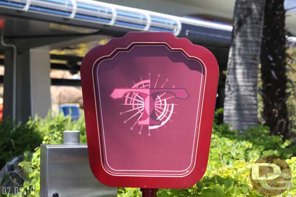 A random shot of the sign as you enter the Monorail queue.