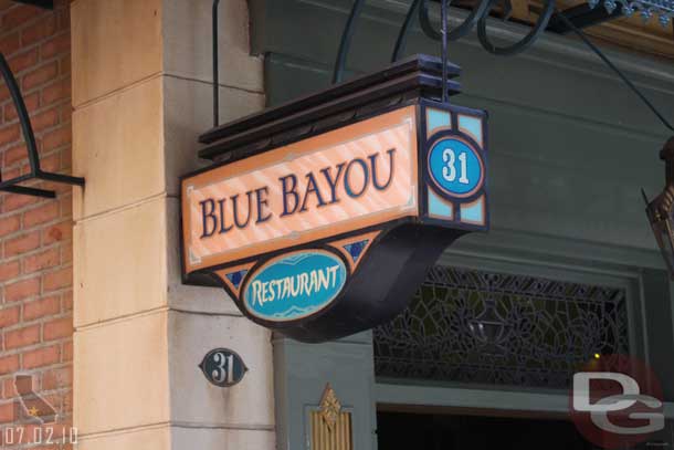Good trivia question.. what is the address of the Blue Bayou.. 