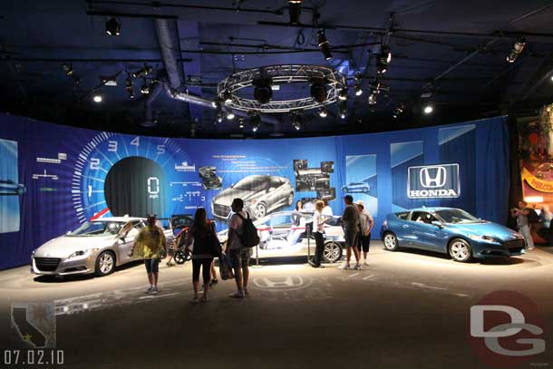 The large space at the top of the stairs that had the Segways now has more Honda cars.