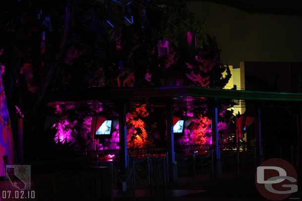 Out in the plaza they had lights and music too