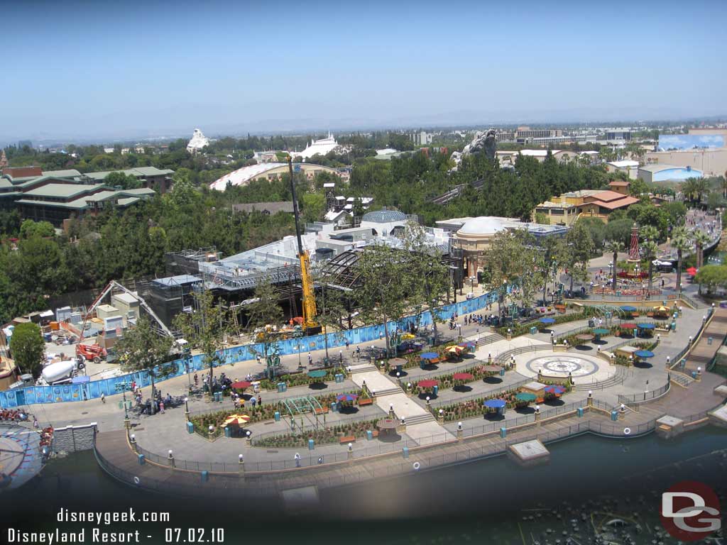 A wider view of the site