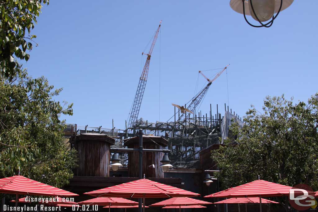 Cars Land from the Wharf area