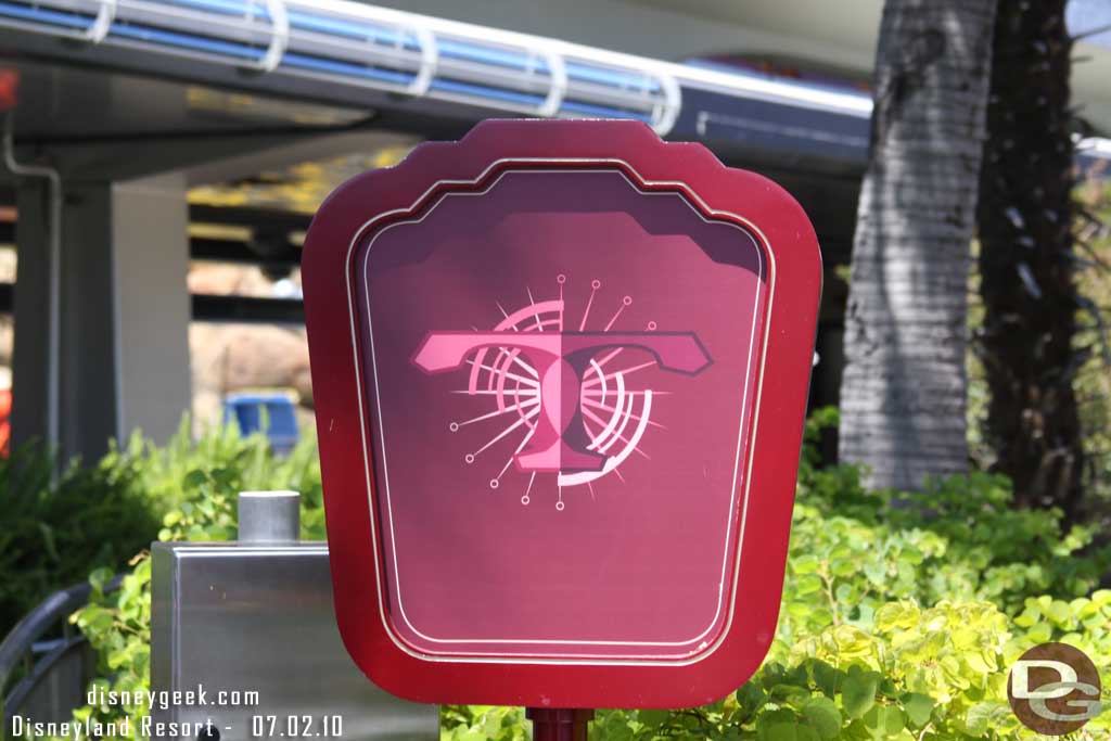 A random shot of the sign as you enter the Monorail queue.