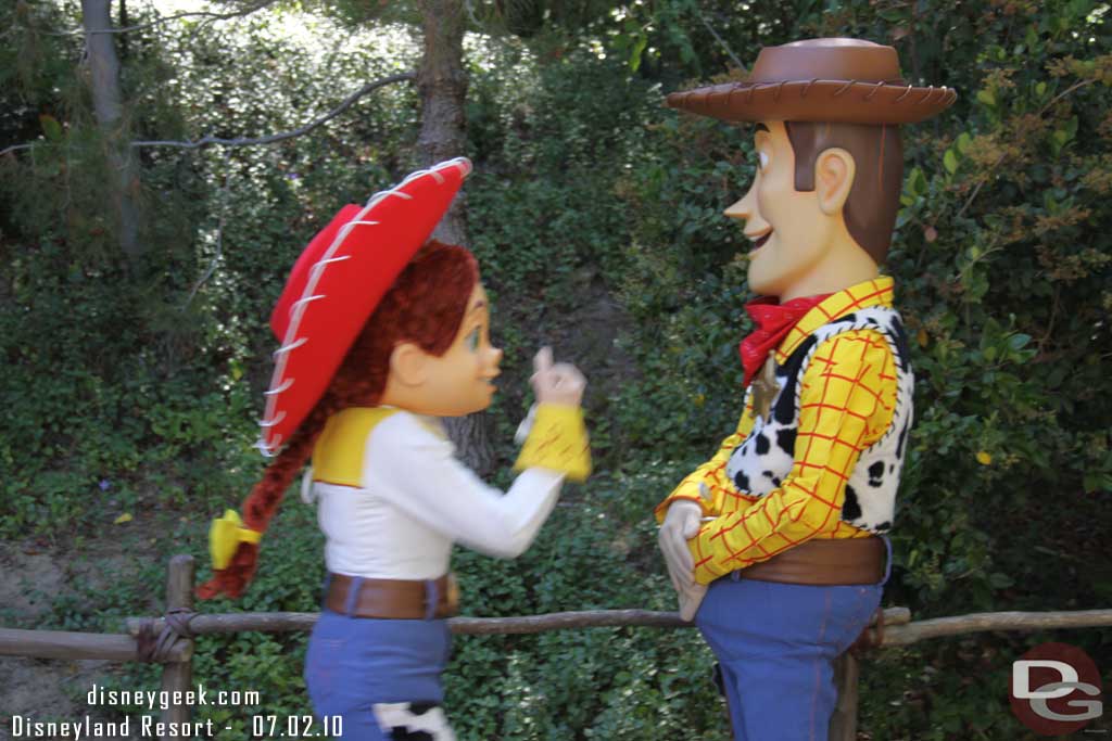 Jessie and Woody were out on the Big Thunder Trail