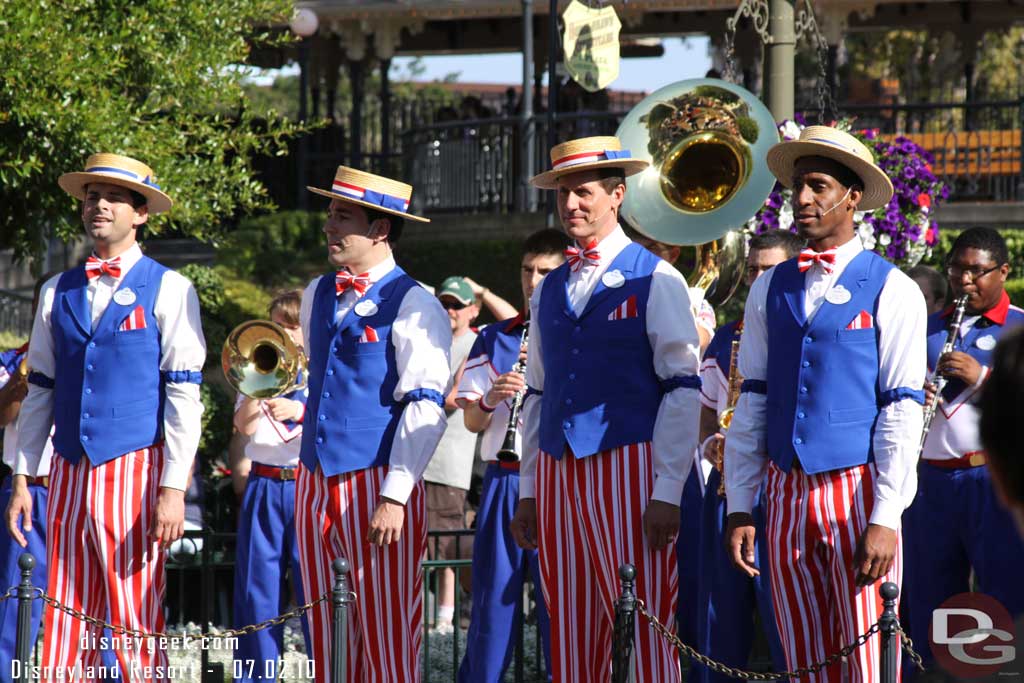 The Dapper Dans were in their patriotic outfits today.