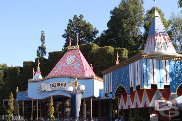 We stopped by Fantasyland and went for a spin on Dumbo (had to ride an opening day attraction)