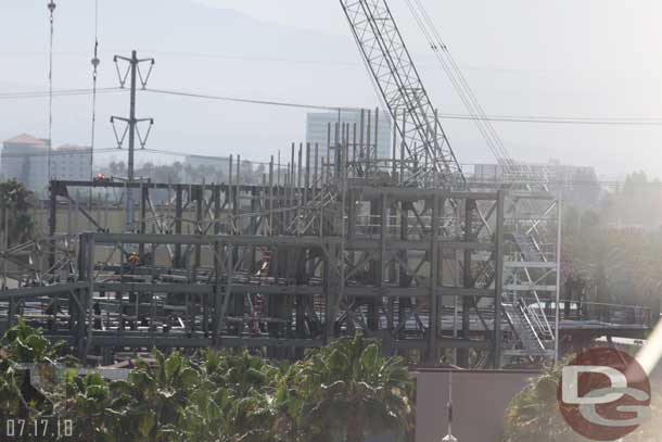 Next up the Fun Wheel to check out the Cars Land work.  As you can see a lot of steel is up and it is growing daily.