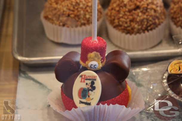 Mickey Band Leader candy apples were available.