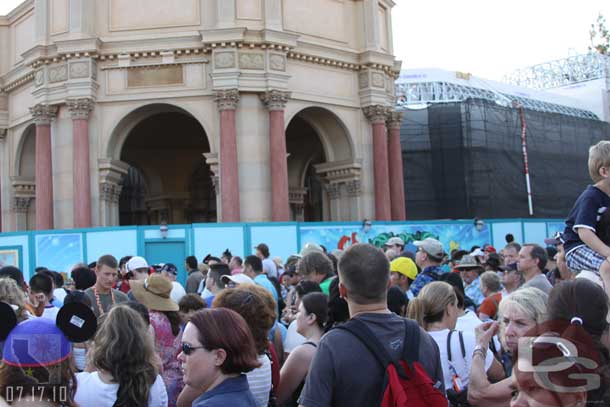 The mass/crowd waiting to be let in.