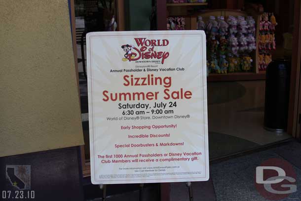 Speaking of World of Disney there was a sale Saturday morning, anyone go?  Was it as crazy as last years?