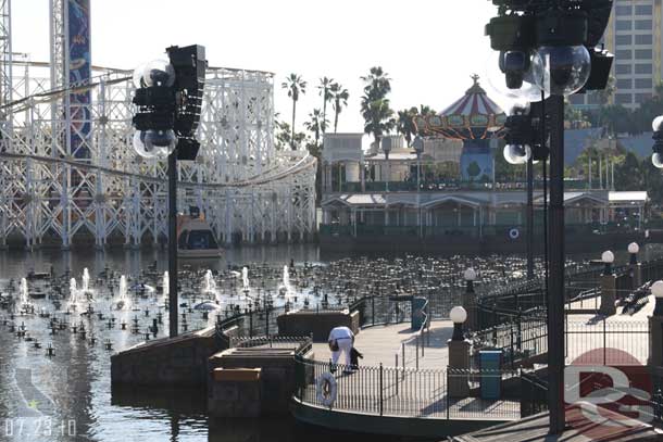 Over at DCA they were testing the World of Color systems for this evenings shows.