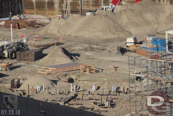 Back to Cars Land, conduit and rebar/footers going in.  No progress on the circle in the center of this shot.