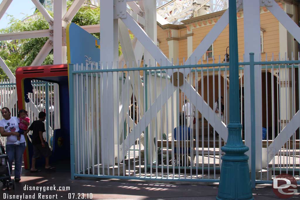 Over by the Toy Story photo op noticed the characters that were on the fence are gone.