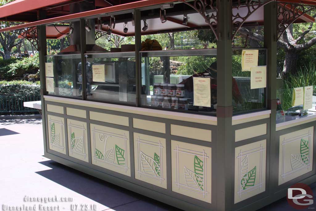 A new Crepe stand has opened across from the World of Disney