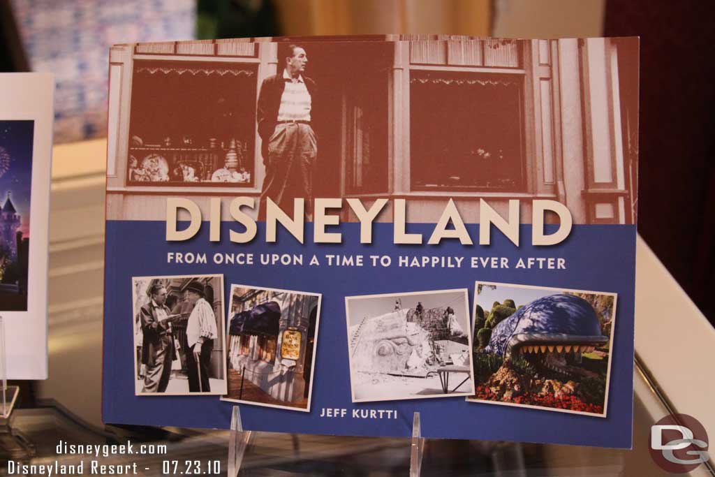 Noticed this book in the Disneyana shop.  Each spread featured two pictures, one of the attraction either under construction or in the early years and then a more modern one.  Was great to flip through!