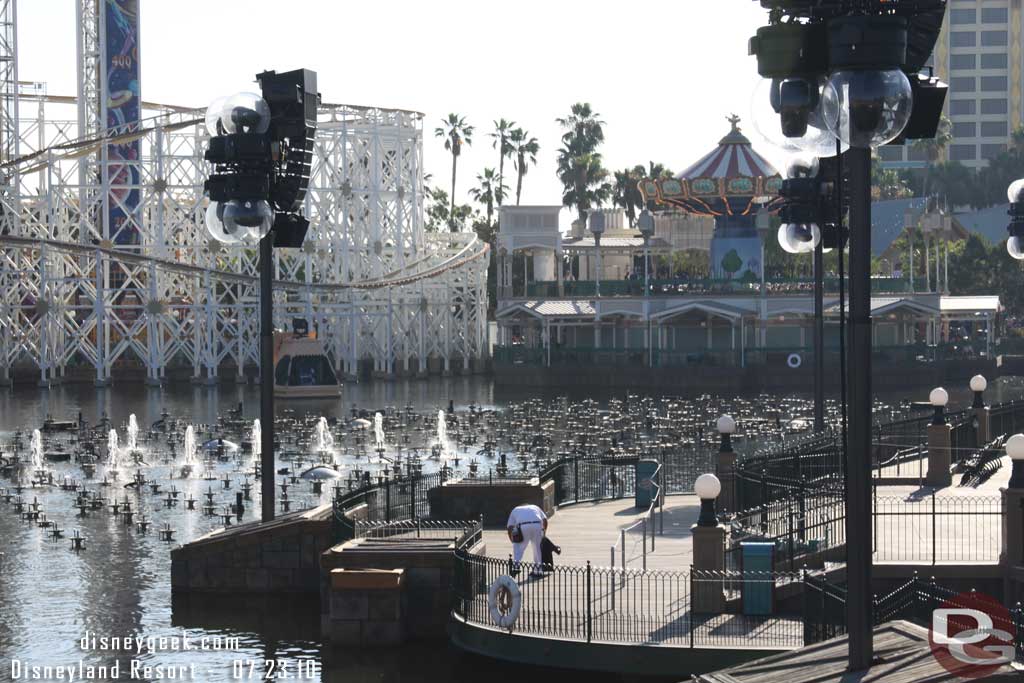 Over at DCA they were testing the World of Color systems for this evenings shows.