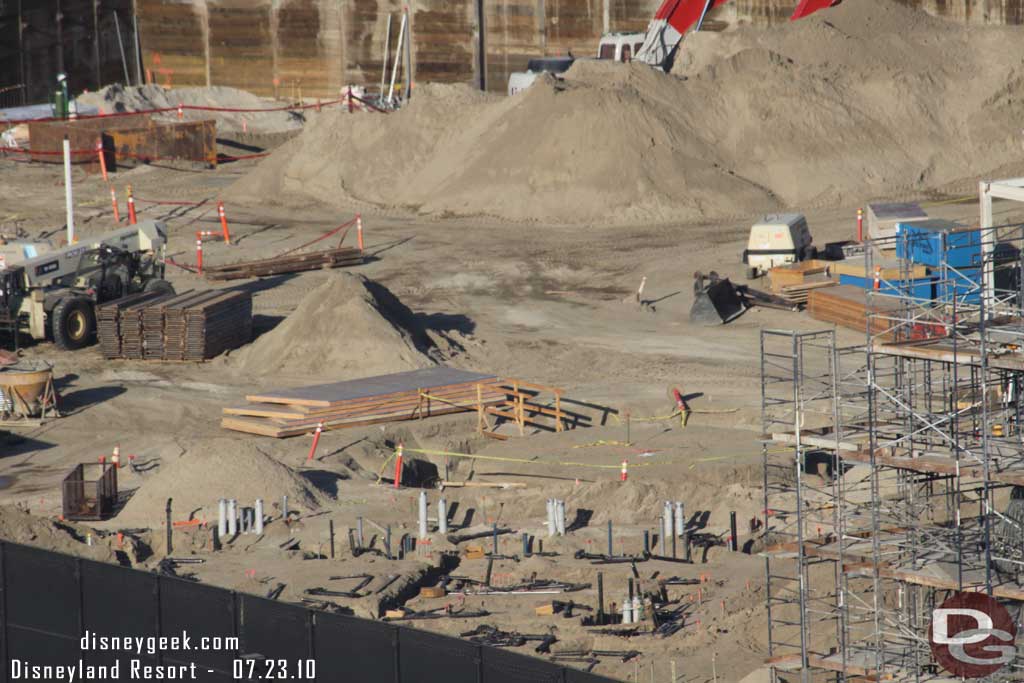 Back to Cars Land, conduit and rebar/footers going in.  No progress on the circle in the center of this shot.