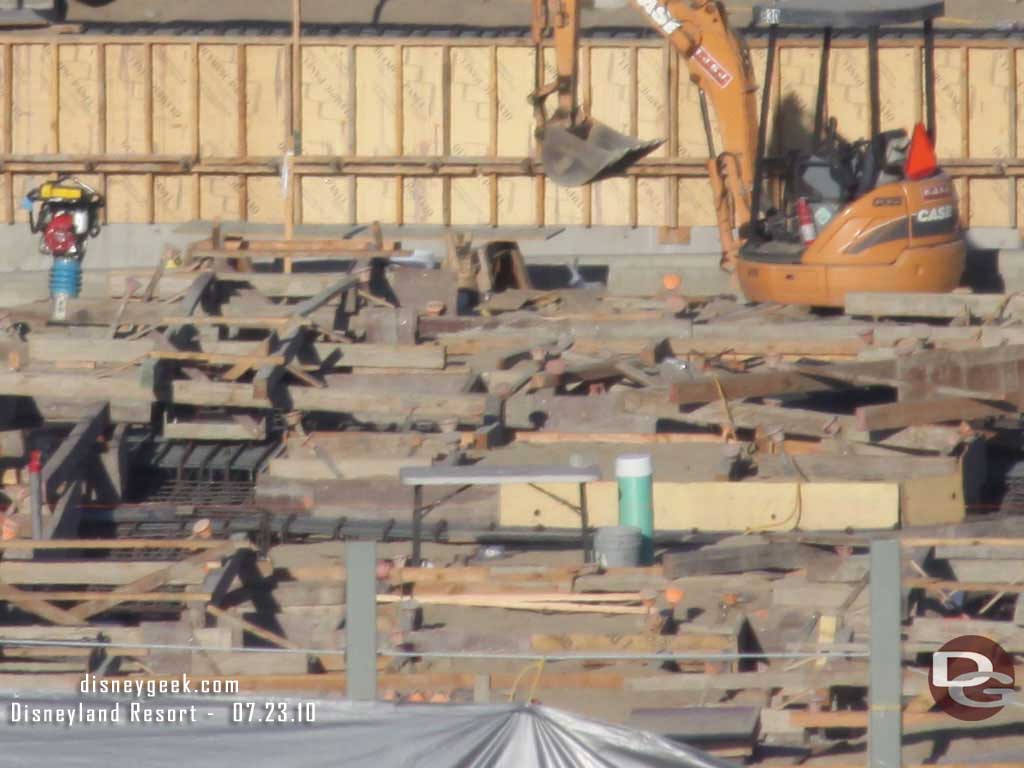 A closer look at the footers that are going in for the rock work in the center of the turn around.