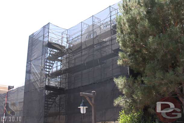 Progress is slow, but steady on the exterior of the Little Mermaid.