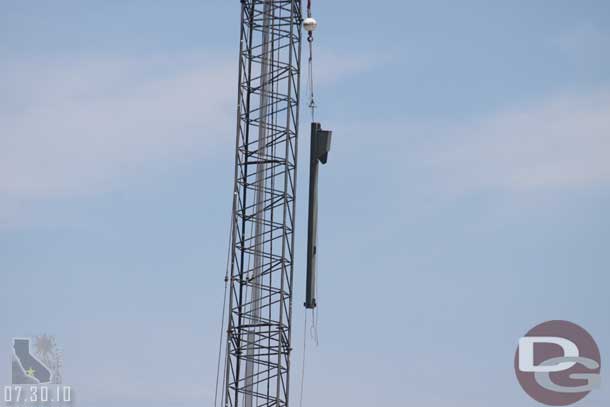 More steel being lowered into place for Cars Land