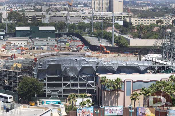 The side by side track is making its way around the curve.