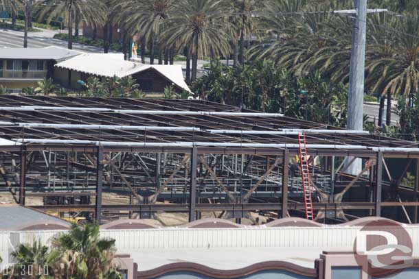 Looks like all the steel is in place for the building and they are starting on the roof.